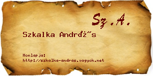 Szkalka András névjegykártya